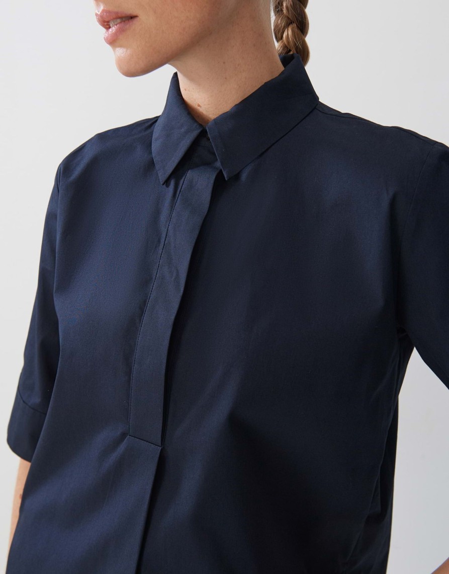 someday Zarba Detail Losse Blouse Van Duurzaam Katoen | Blouses