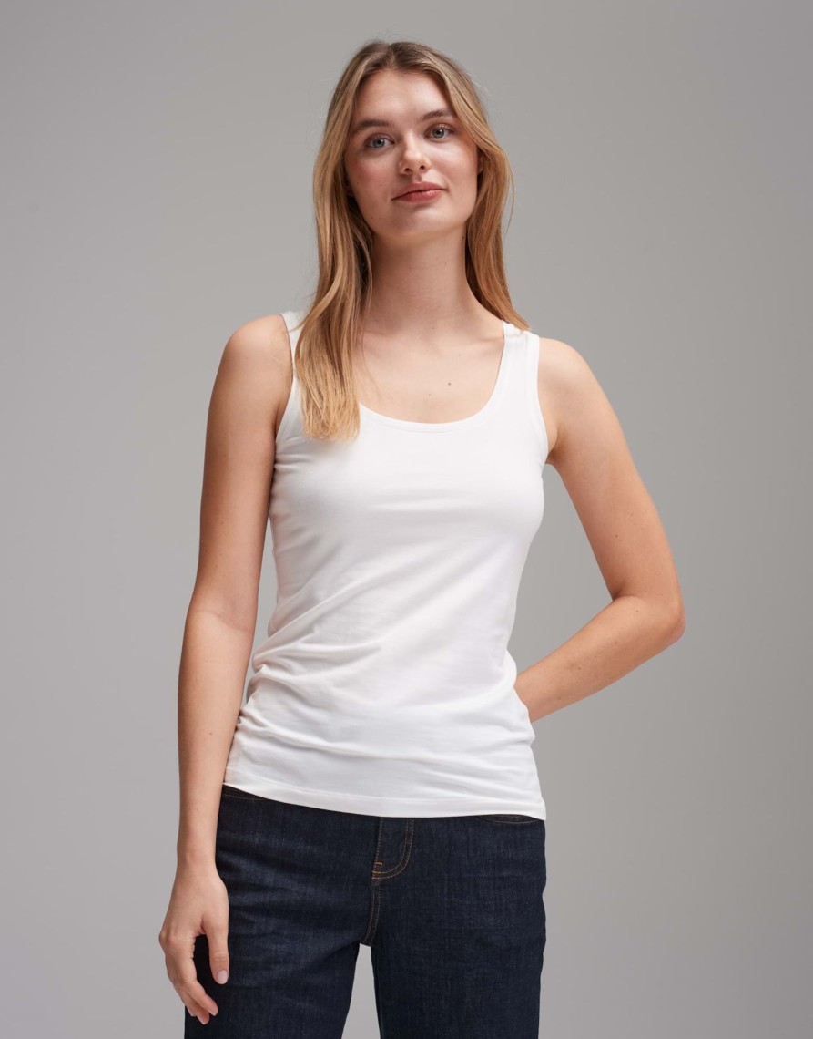 opus Imilia Slim Tanktop Van Bci Katoenmix | Shirts