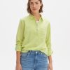 opus Freppa M00C9Lange Regelmatige Linnenmix Overhemdblouse | Blouses