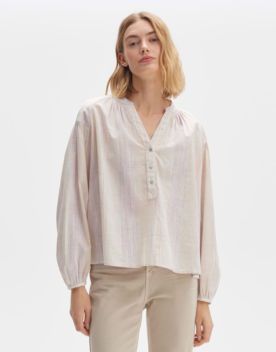 opus Felenya Losse Blouse Van Duurzaam Katoen | Blouses