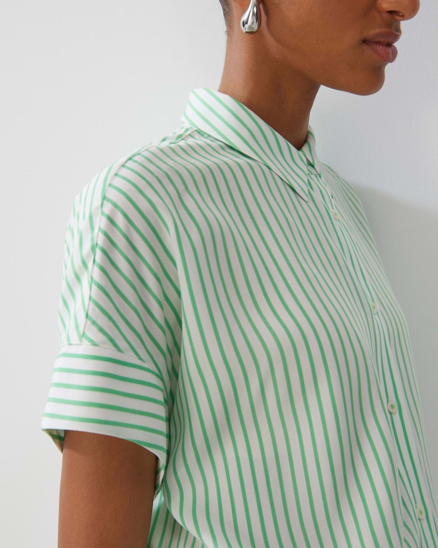 someday Gestreepte Blouse Zarko Fine Stripe Los In Ecovero Viscose | Blouses