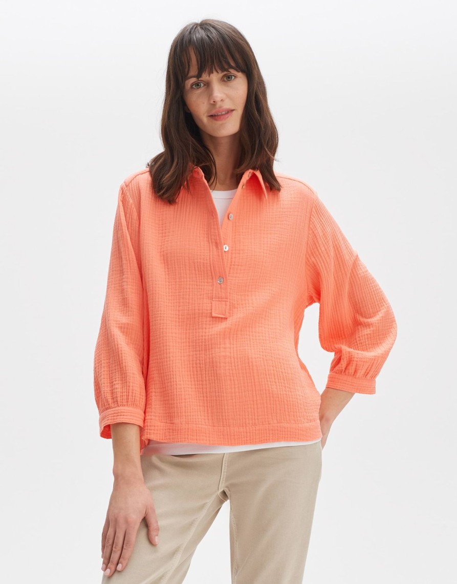 opus Overhemdblouse Fukida Los Van Mousseline | Blouses