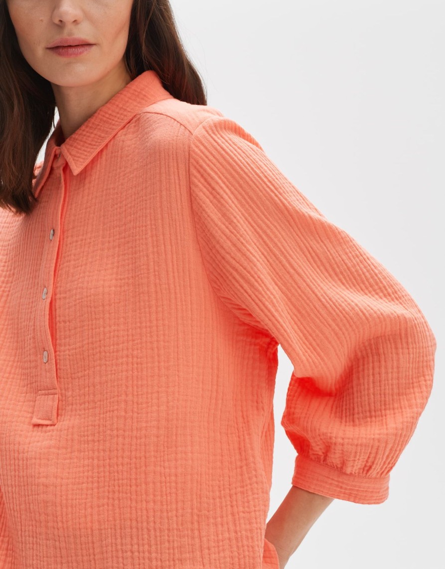 opus Overhemdblouse Fukida Los Van Mousseline | Blouses