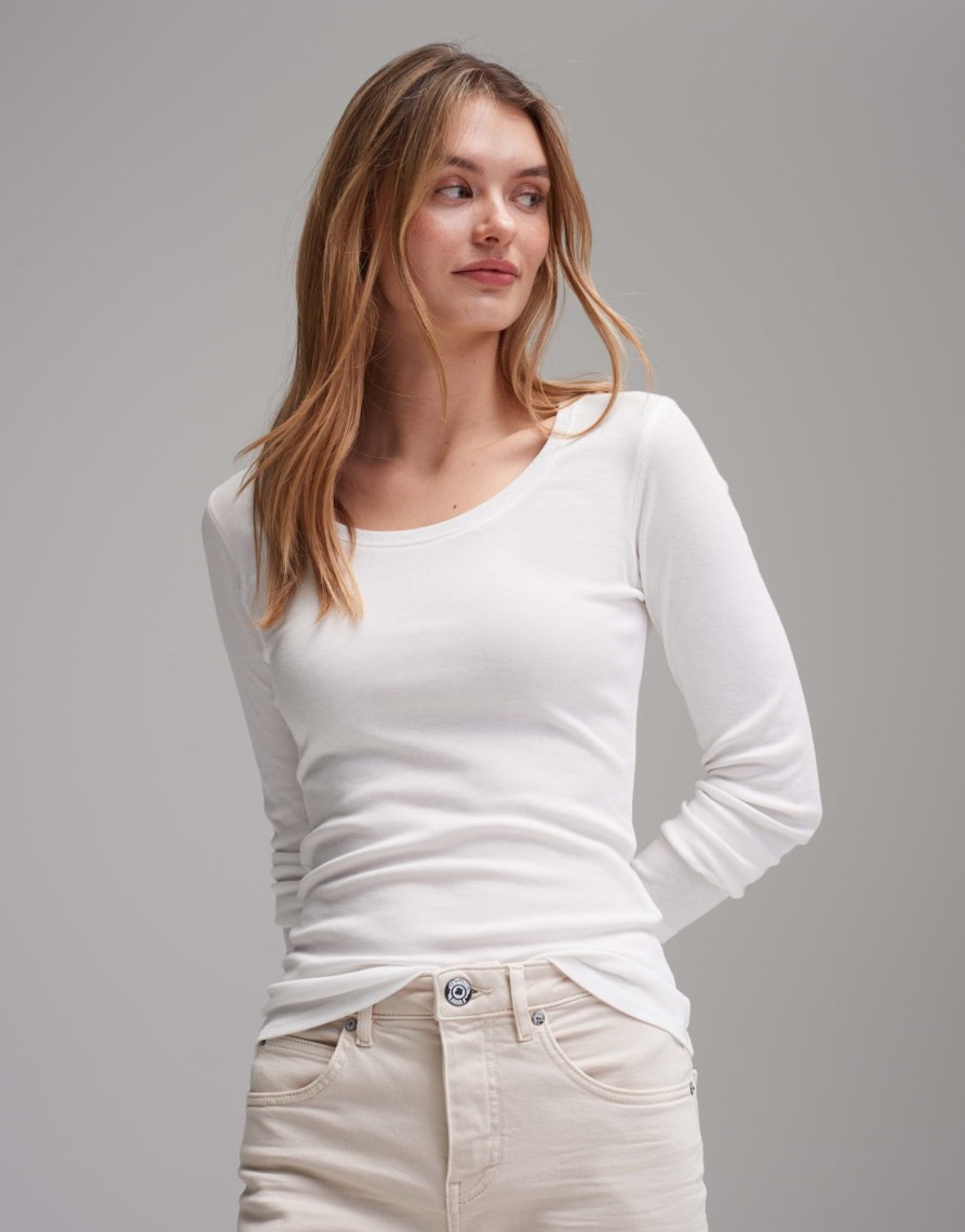 opus Sorana Slim Longsleeve Van Bci-Katoenmix | Shirts