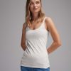 opus Ina Slim Tanktop Van Elastisch Bci Katoenmix | Shirts