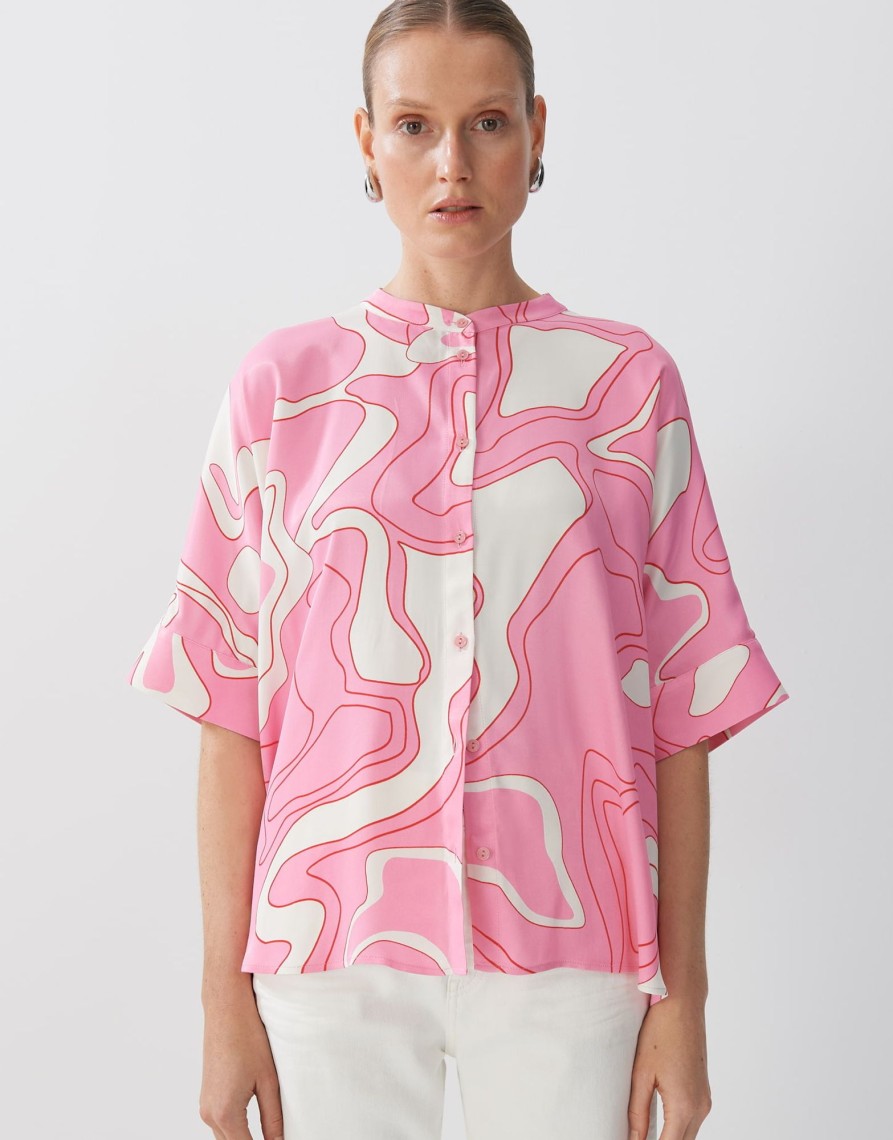 someday Zarla Blouse Met Losse Print Van Duurzame Viscose | Blouses