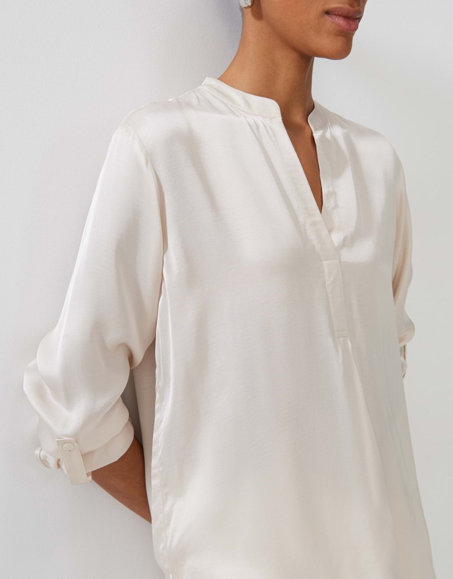 someday Zelissa Losse Satijnen Blouse Van Duurzame Viscose | Blouses