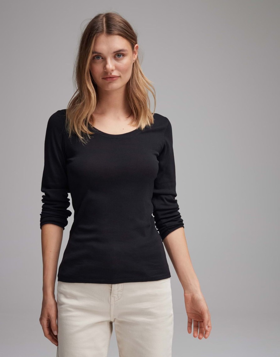 opus Sorana Slim Longsleeve Van Bci-Katoenmix | Shirts