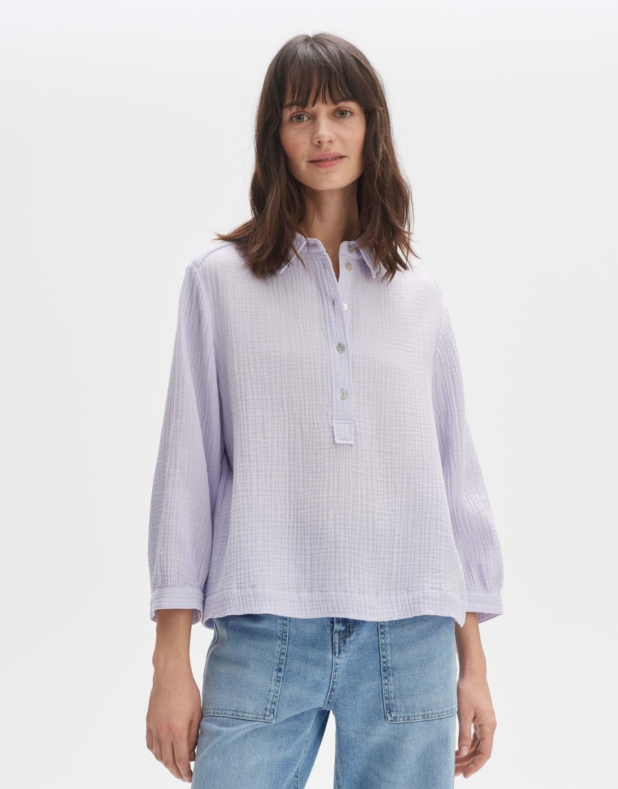 opus Overhemdblouse Fukida Los Van Mousseline | Blouses