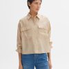 opus Fastelle Losse Overhemdblouse In Satijnlook | Blouses