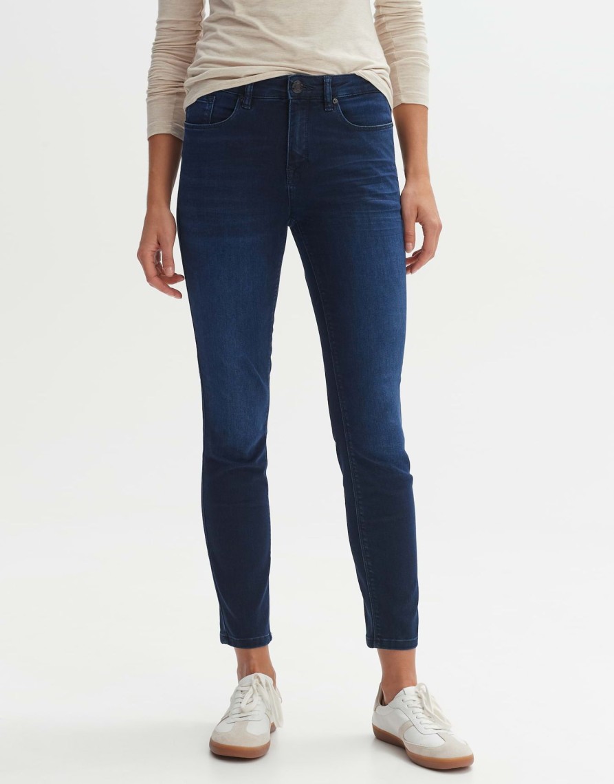 opus Skinny Jeans Elma Midnight Mid Rise In Stretchy Katoenmix | Jeans