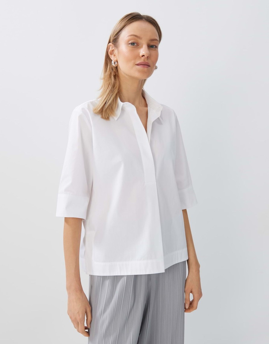 someday Zarba Detail Losse Blouse Van Duurzaam Katoen | Blouses