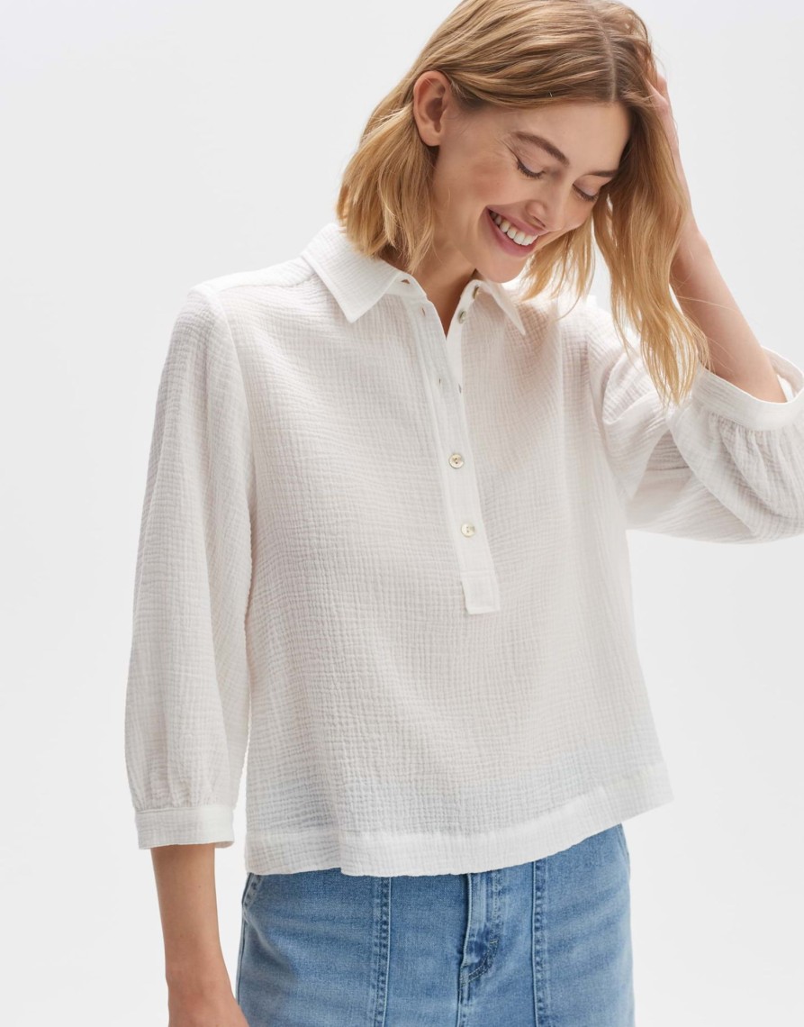 opus Overhemdblouse Fukida Los Van Mousseline | Blouses