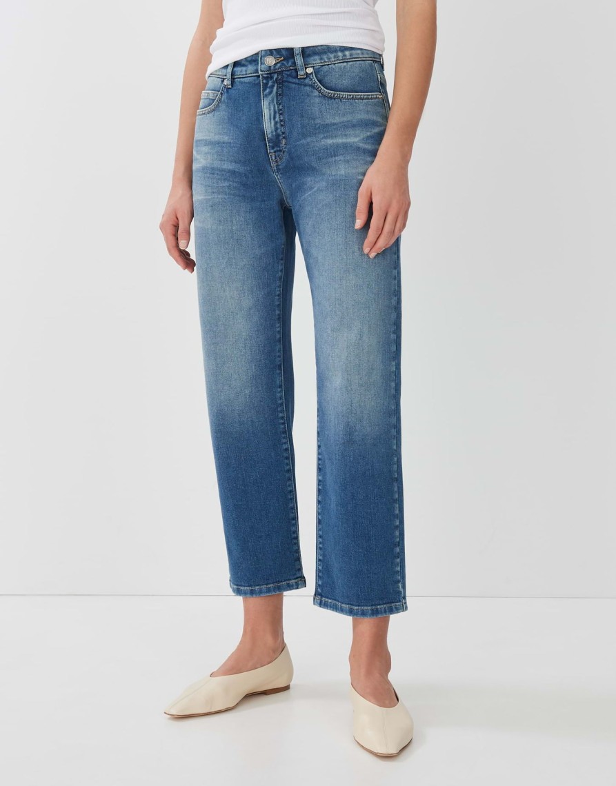 someday Cropped Relaxed Jeans Corah Mid Rise In Bci Katoenmix | Jeans