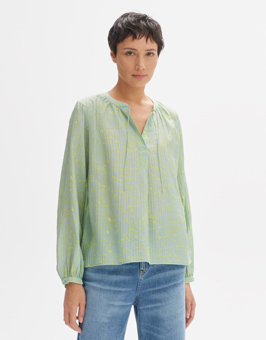 opus Faisy Daylight Losse Blouse Van Viscosemix | Blouses