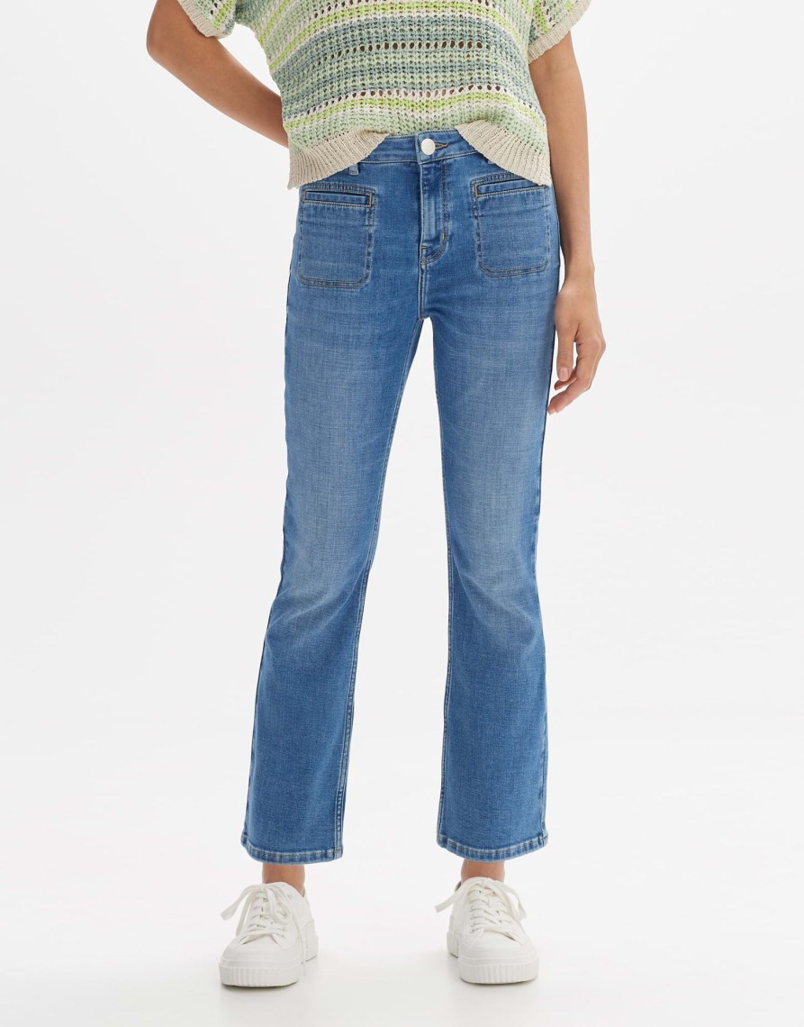 opus Kick Flared Jeans Edmea French Mid Rise In Bci Katoen | Jeans