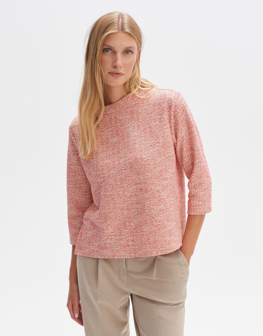 opus Guponna Regelmatige Trui In Boulc00E9-Look | Sweat