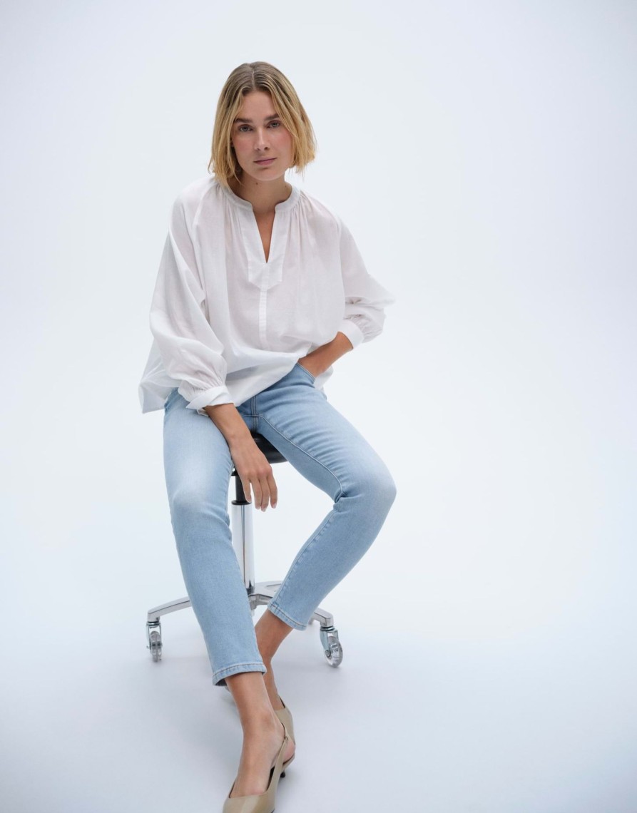 opus Evita Slim Jeans Met Gemiddelde Taille En Stretchgehalte | Jeans