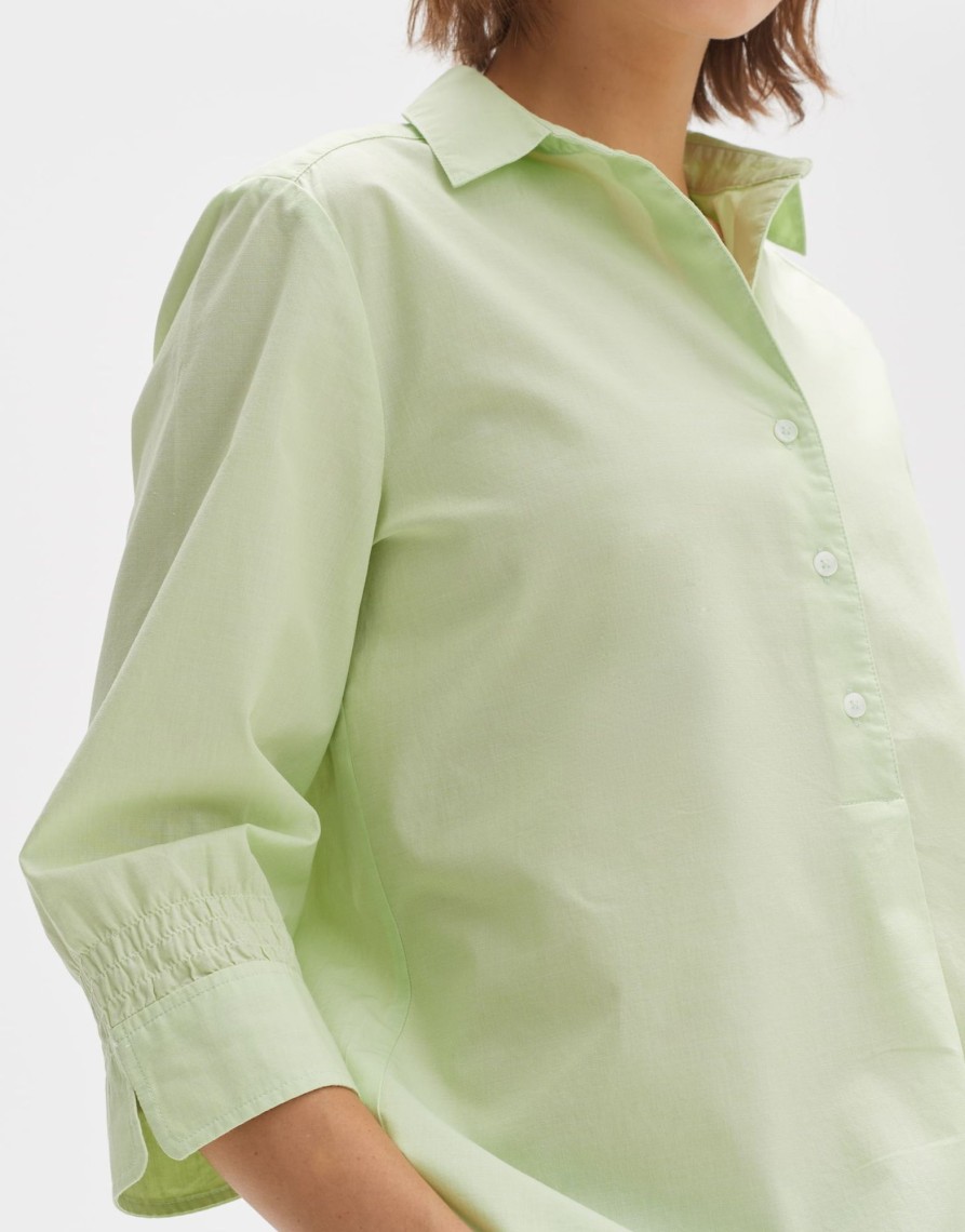 opus Forta Regular Overhemdblouse Van Bci Katoen | Blouses