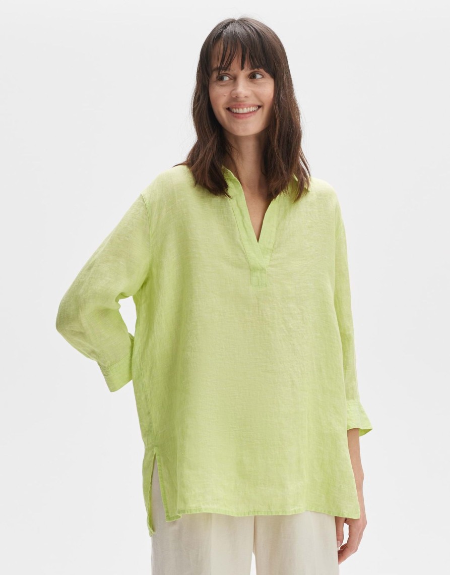 opus Fengani Explore Losse Tuniekblouse Van Zuiver Linnen | Blouses