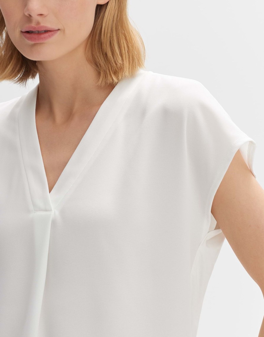 opus Shirt Blouse Feliso Regular Van Materiaalmix | Blouses