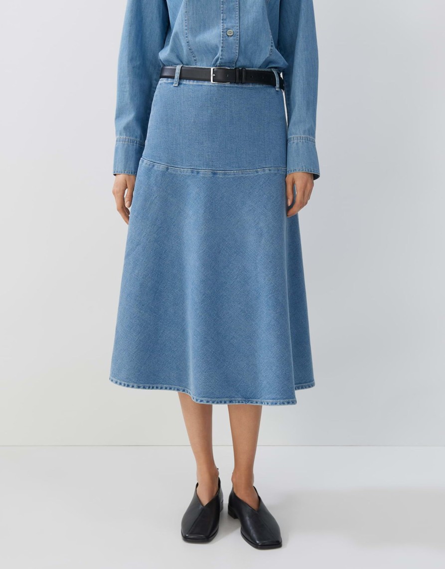 someday Odemi Denim Rok In Midi Lengte | Jurken