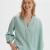 opus Fasami Losse Tuniekblouse Van Duurzaam Katoen | Blouses