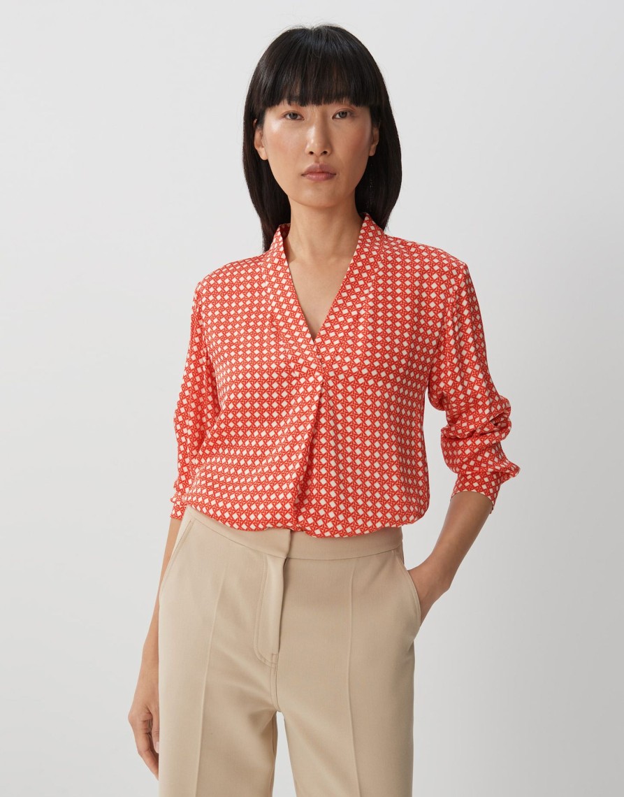 someday Zeasari Blouse Met Losse Print In Ecovero Viscose | Blouses