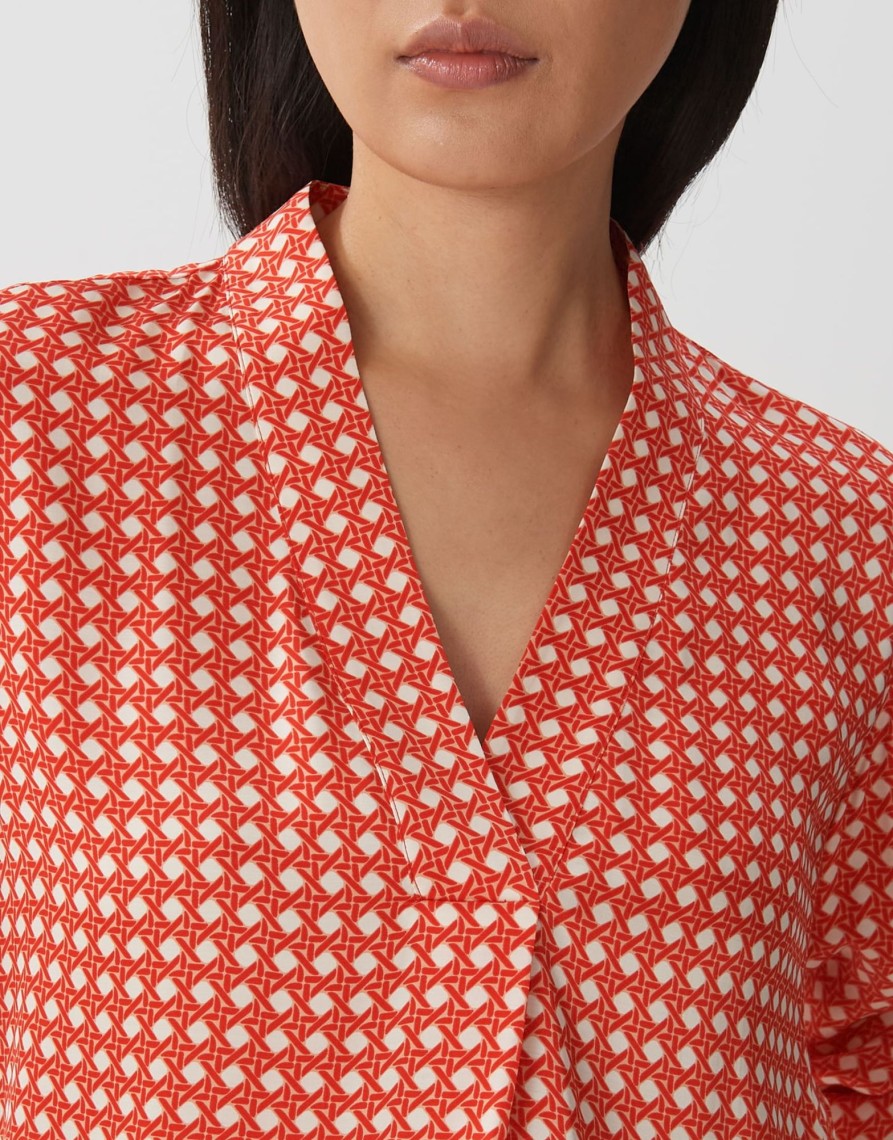 someday Zeasari Blouse Met Losse Print In Ecovero Viscose | Blouses