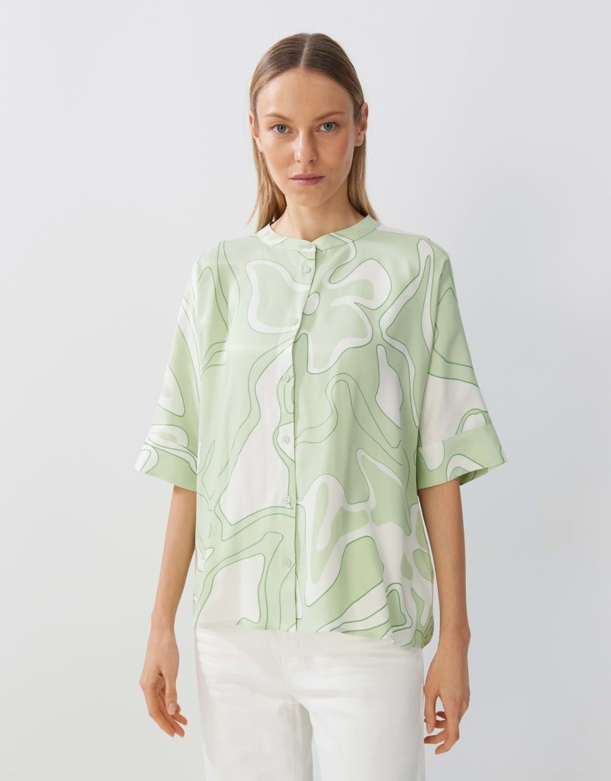 someday Zarla Blouse Met Losse Print Van Duurzame Viscose | Blouses