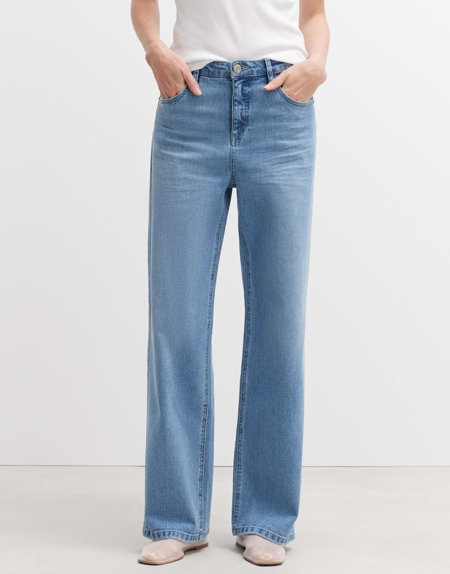 opus Jeans Met Wijde Pijpen Marli High Rise In Stretchy Bci Katoenmix | Jeans