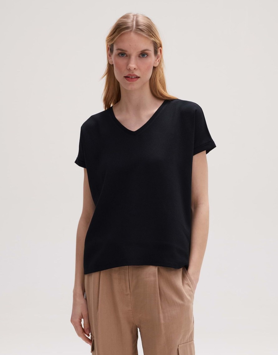 opus Shirt Suminchen Los Gemaakt Van Materiaalmix | Shirts