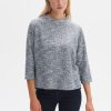 opus Guponna Regelmatige Trui In Boulc00E9-Look | Sweat