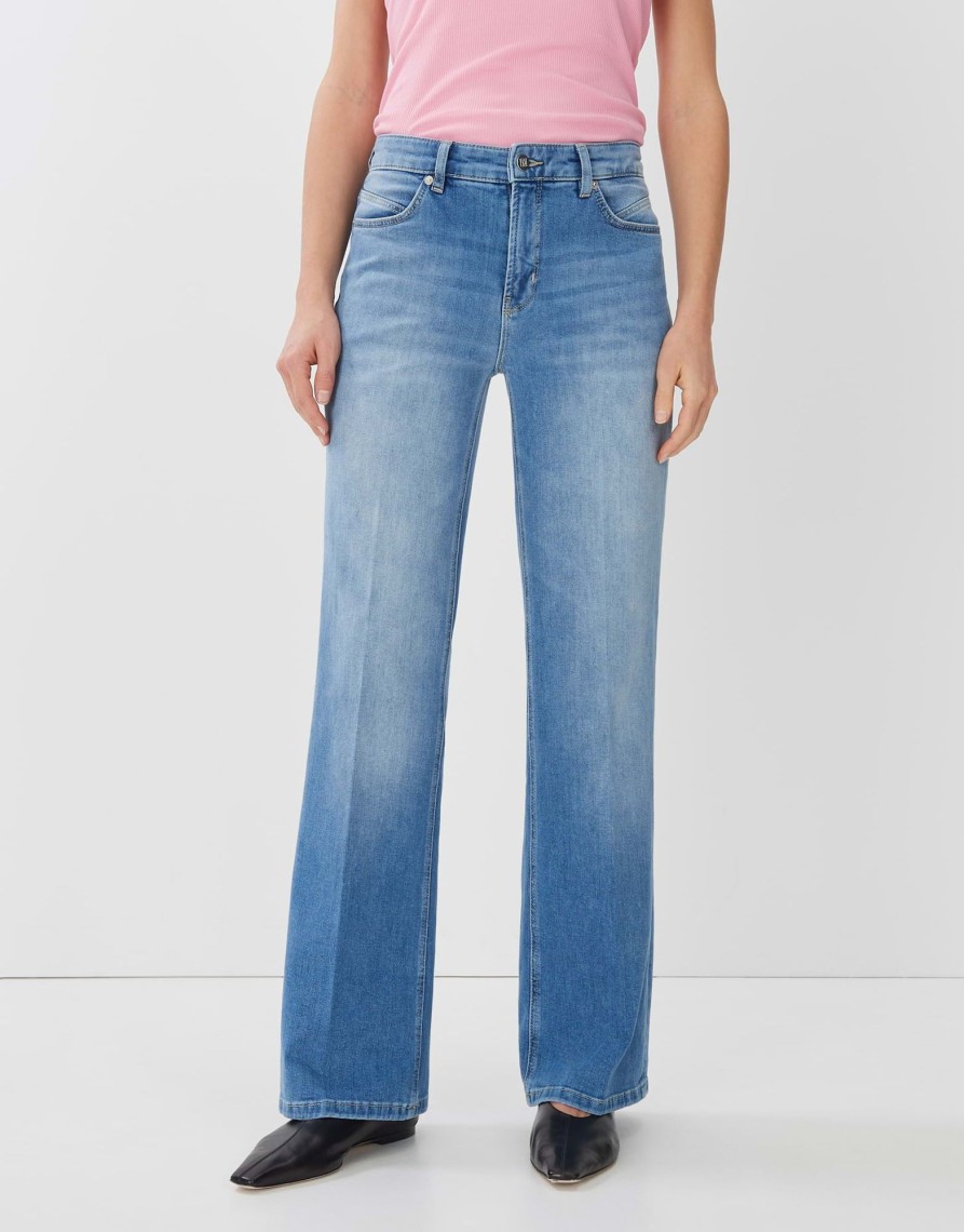 someday Carie Mid Rise Long Flared Jeans In Een Duurzame Katoenmix | Jeans