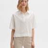 opus Cropped Blouse Fasper Lace Los In Bci Katoen | Blouses