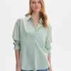 opus Firali Oversized Gestreepte Blouse Van Duurzaam Katoen | Blouses