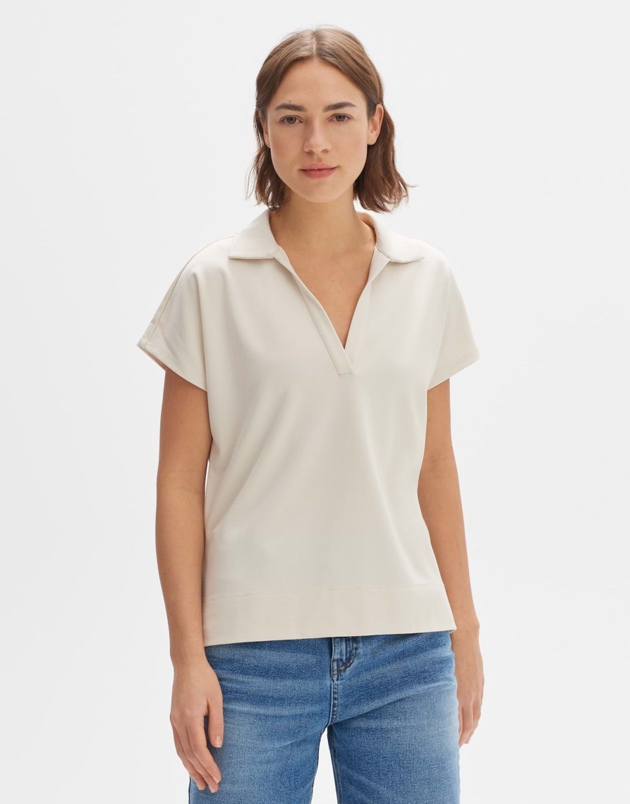 opus Sulisa Regular Poloshirt Gemaakt Van Ecovero Viscosemix | Shirts