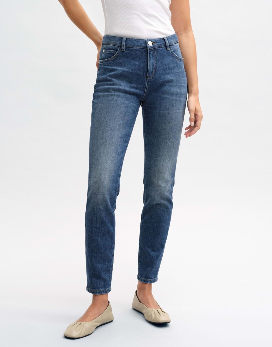 opus Evita Slim Jeans Met Gemiddelde Taille In Stretchy Bci-Katoenmix | Jeans