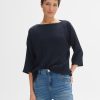 opus Lichtgewicht Sweatshirt Gicki Los Met Structuur | Sweat