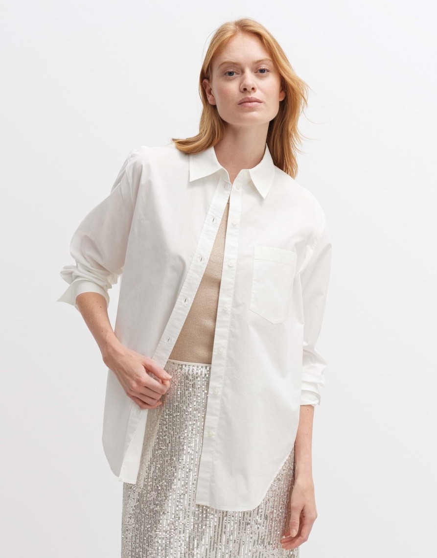 opus Futani Oversized Blouse Van Duurzaam Katoen | Blouses