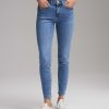 opus Skinny Jeans Elma Ocean Blue Lage Taille Met Stretchgehalte | Jeans