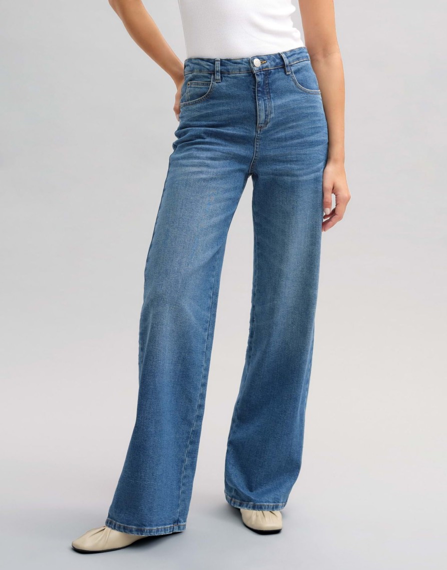 opus Jeans Met Wijde Pijpen Mivy High Rise Met Stretchgehalte | Jeans