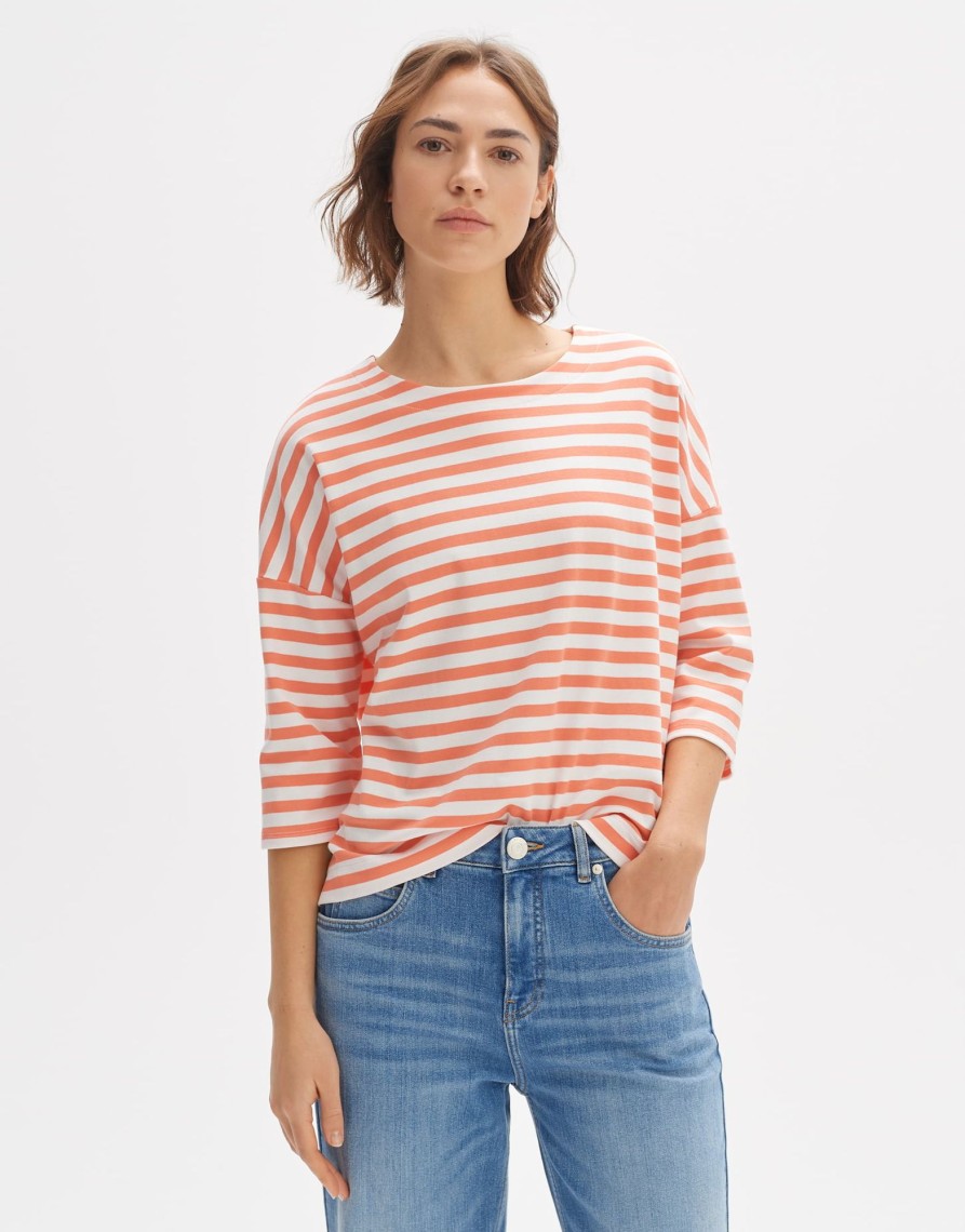 opus Oversized Overhemd Seifen Bold Stripe Gemaakt Van Bci Katoenmix | Shirts